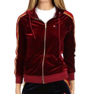 AVIATOR NATION CLASSIC VELVET ZIP HOODIE